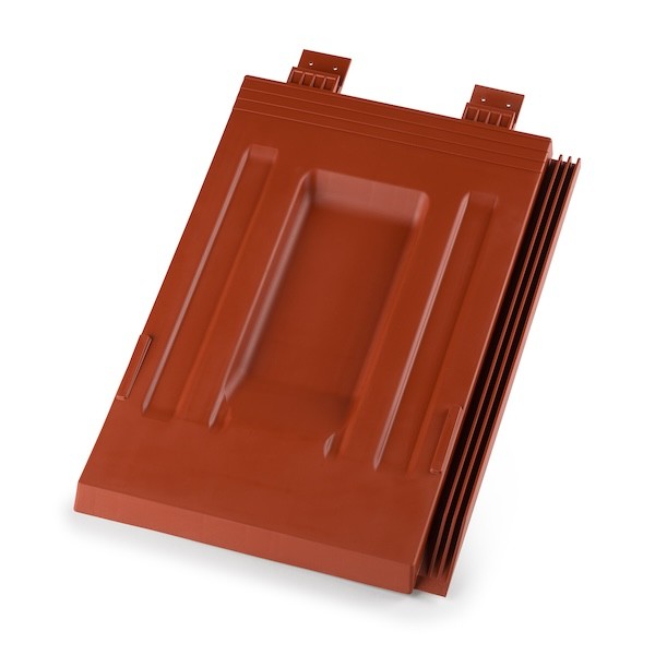 Plastová taška Solar rovná v cihlové barvě