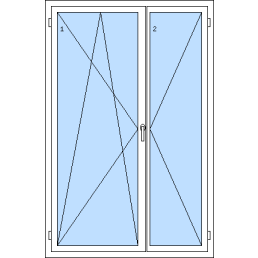 NOVÉ!!! Dvoukřídlé plastové balkónové dveře REHAU Synego AD Elegance