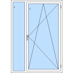 NOVÉ!!! Balkónové dveře REHAU Smartline+, pravé s bočním fixem