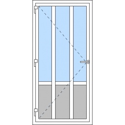 Vchodové dveře jednokřídlé VEN oteviravé - Typ T2