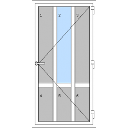 Vchodové dveře jednokřídlé - Typ T4