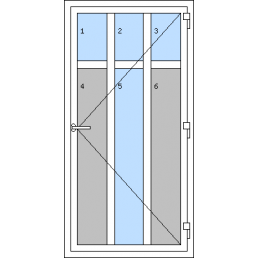 Vchodové dveře jednokřídlé - Typ R3