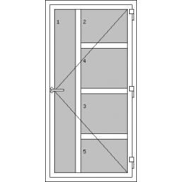 Vchodové dveře jednokřídlé - Typ Z3