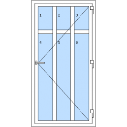 Vchodové dveře jednokřídlé - Typ R5