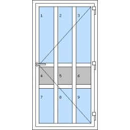 Vchodové dveře jednokřídlé - Typ V2