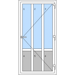 Vchodové dveře jednokřídlé - Typ T2