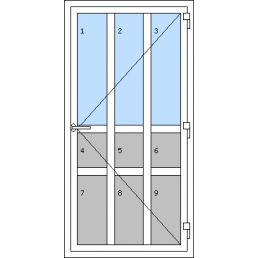 Vchodové dveře jednokřídlé - Typ V3