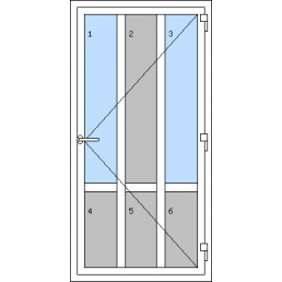 Vchodové dveře jednokřídlé - Typ T3