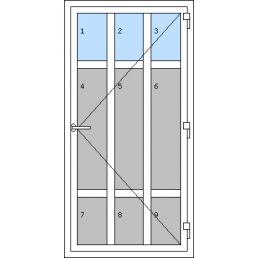 Vchodové dveře jednokřídlé - Typ R7